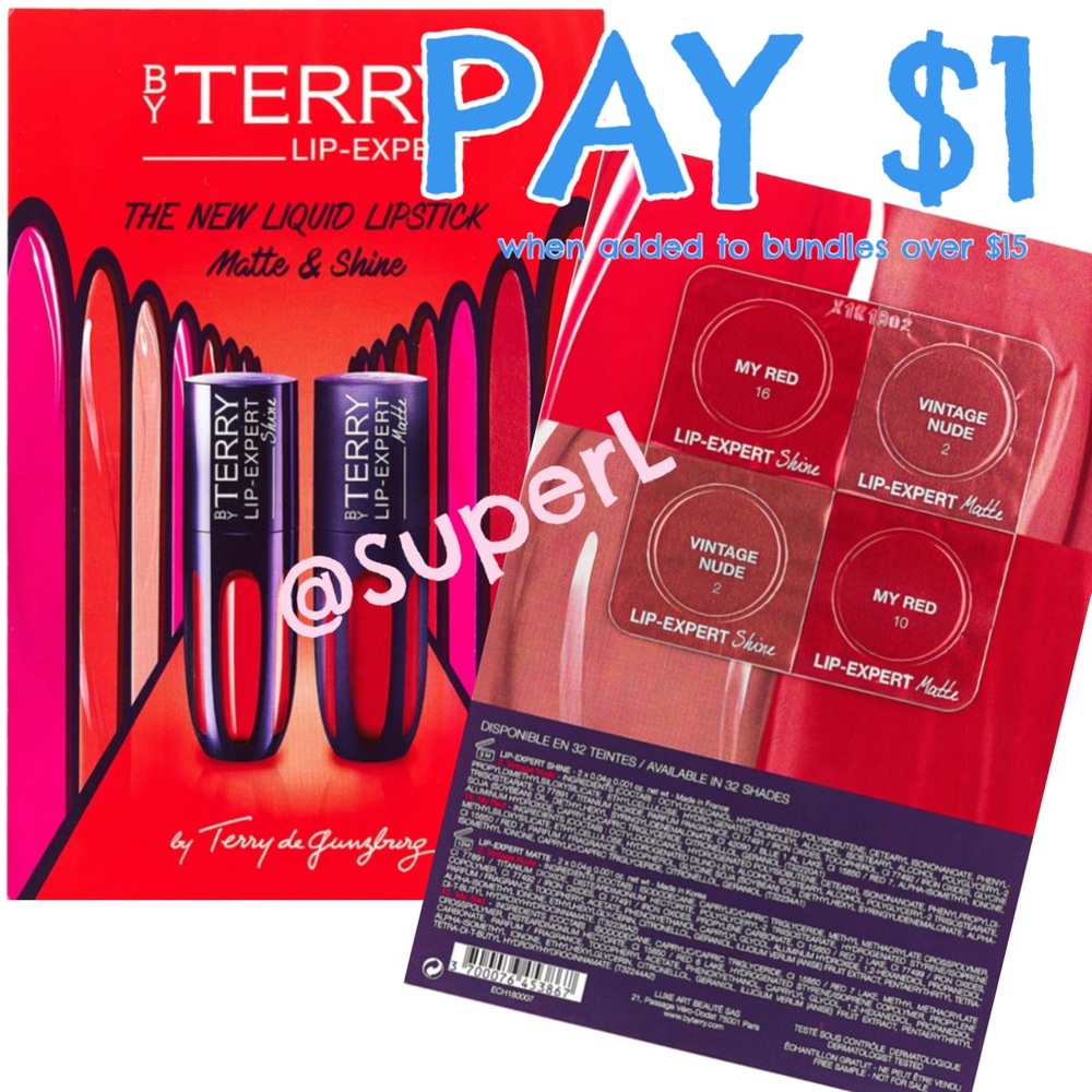 $1 NEW By Terry Lip-Expert Matte & Shine Lipstick My Red Vintage Nude Lip